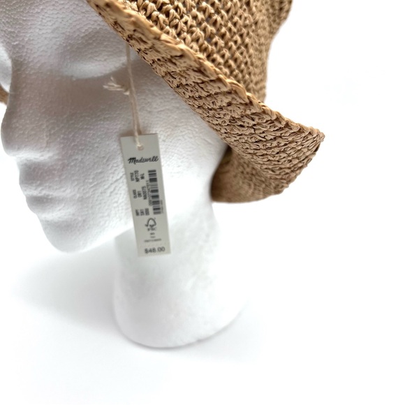 Madewell Classic ORI Hat Woven Straw Wide Brim Tan M/L NWT Summer Beach Hat - Picture 13 of 13
